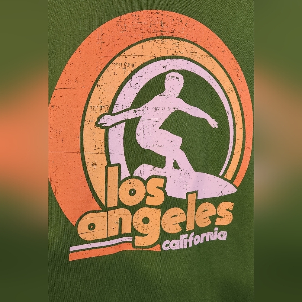 There Abouts Boys Green Retro Los Angeles Surfer Shirt